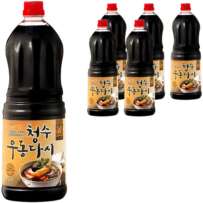 청수식품 우동다시 소스, 1.8L, 6개