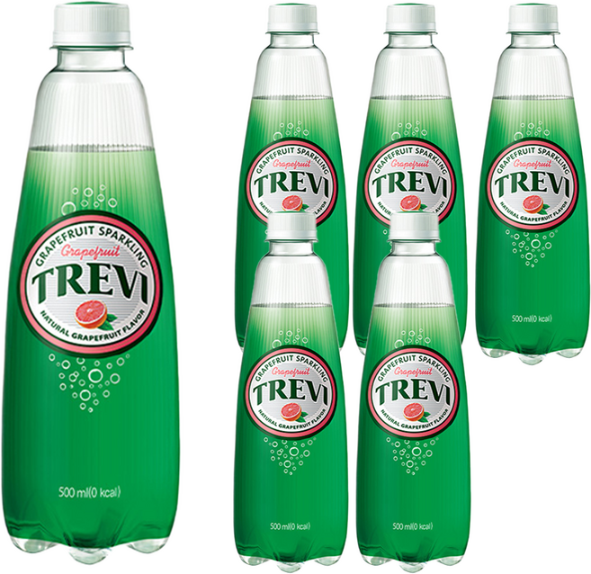 트레비 자몽 탄산음료, 500ml, 6개