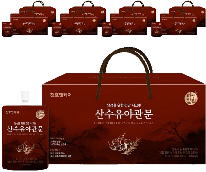 하루활력 남성을 위한 건강 시크릿 산수유야관문, 2.1L, 9개