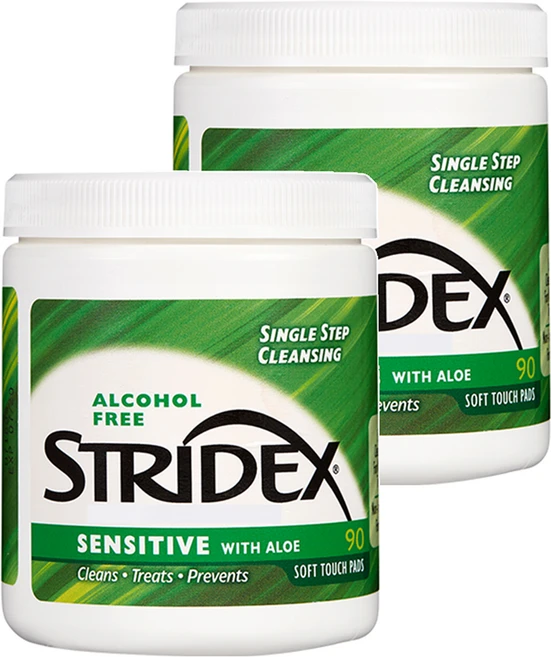 스트라이덱스 센시티브 케어 필링패드, 90매입, 220g, 2개 - 쿠팡