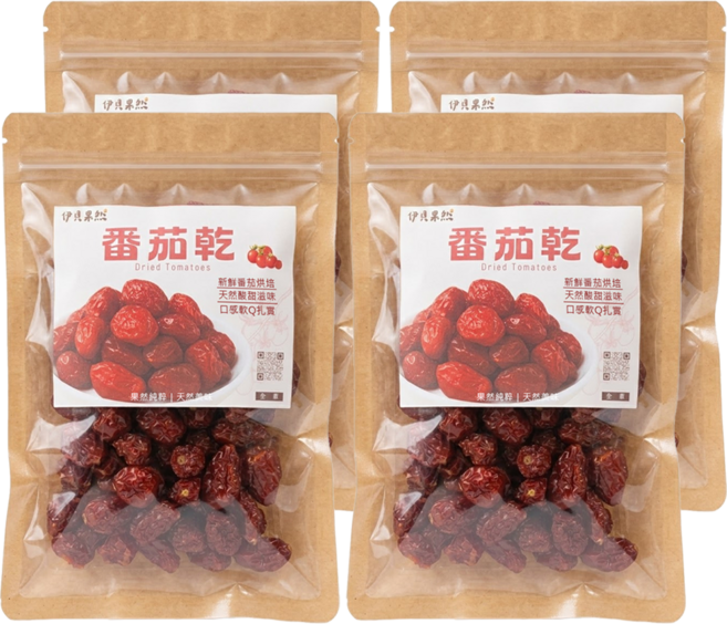 伊貝果然 番茄乾, 4個, 230g