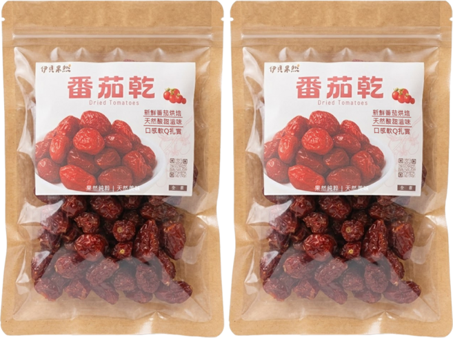 伊貝果然 番茄乾, 2個, 230g