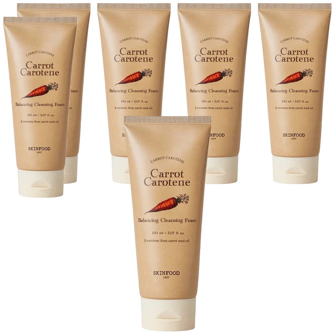 스킨푸드 캐롯 카로틴 밸런싱 클렌징 폼, 150ml, 6개 - 쿠팡