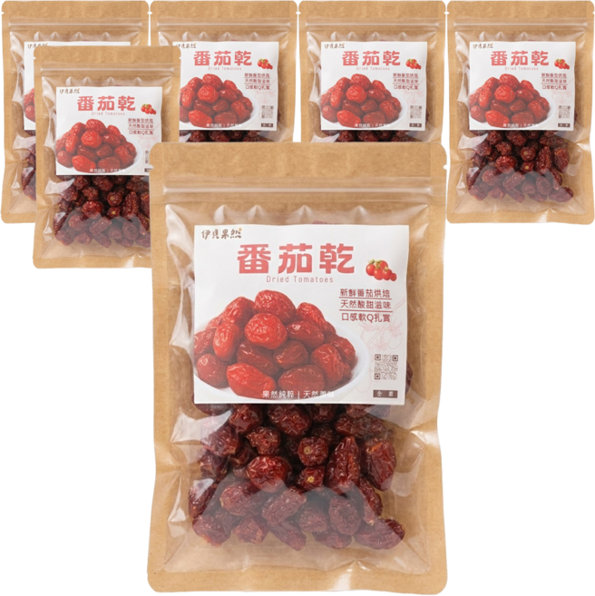 伊貝果然 番茄乾, 6個, 230g