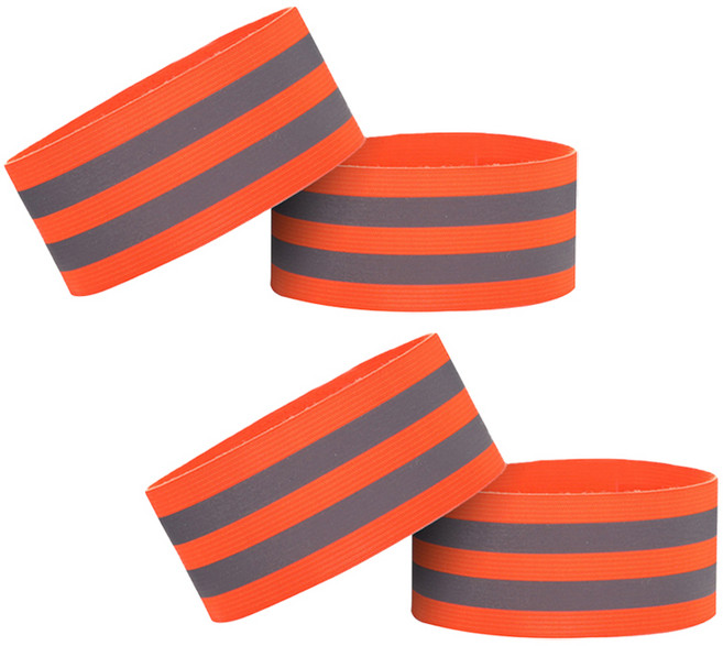 크리다 스포츠 형광 반사 암밴드, 주황, 4개