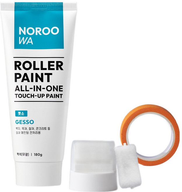 노루페인트 노루와 롤러페인트 젯소, 화이트, 180g, 1개