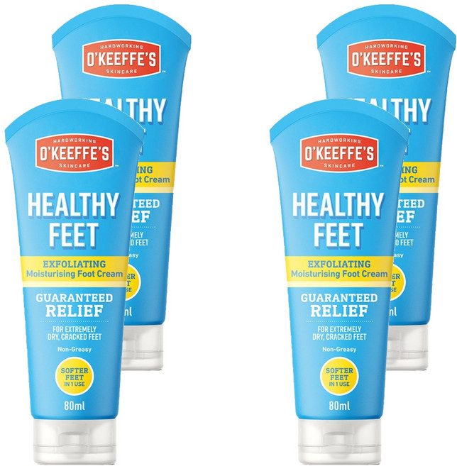 오킵스 헬시피트 익스폴리에이팅 모이스처라이징 풋 크림, 1개입, 4개, 80ml