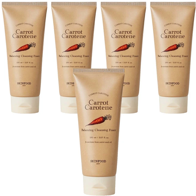 스킨푸드 캐롯 카로틴 밸런싱 클렌징 폼, 150ml, 5개 - 쿠팡