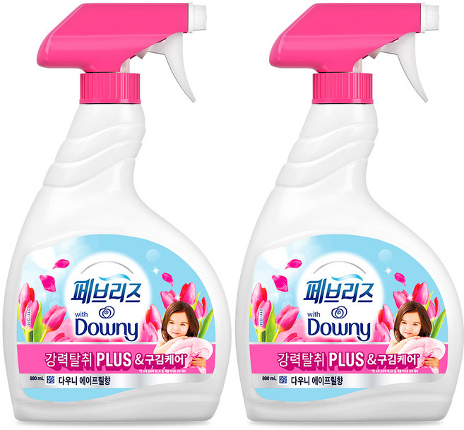 페브리즈 다우니 에이프릴향 섬유탈취제 본품, 880ml, 2개