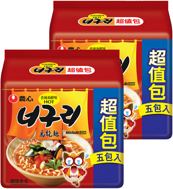 NONGSHIM 農心 香辣海鮮味烏龍麵, 120g, 10包