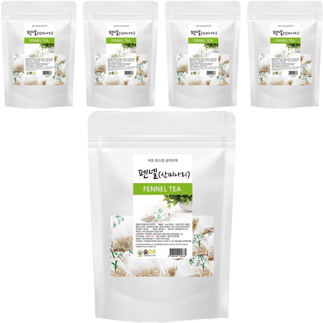 숲으로허브 펜넬 산미나리 삼각티백, 1g, 100개입, 5개