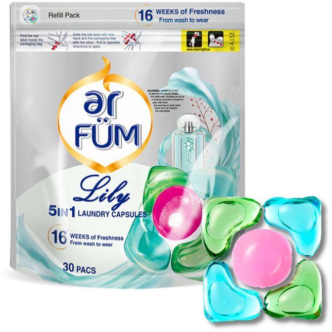 아로퓸 프리미엄 퍼퓸 화이트릴리 캡슐세제, 30개입, 1개