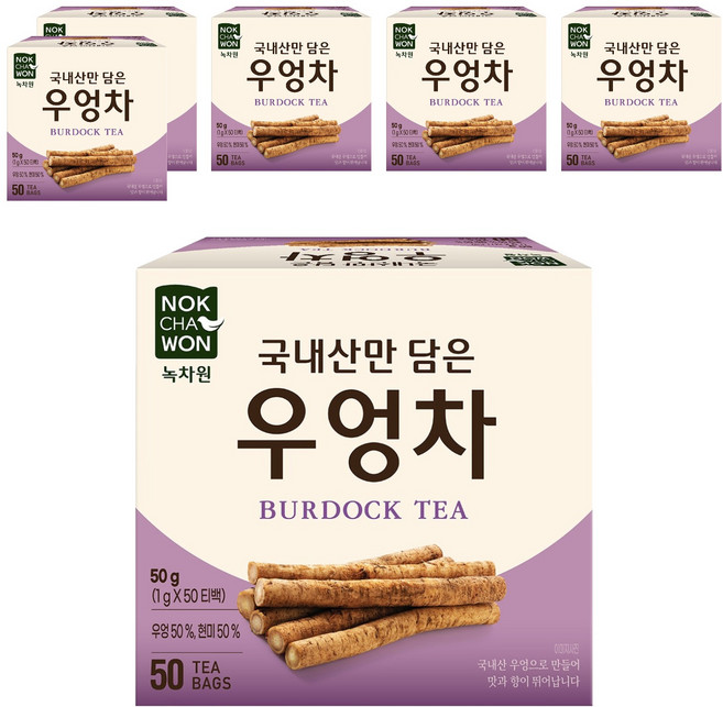 녹차원 국내산만 담은 우엉차, 1g, 50개입, 6개