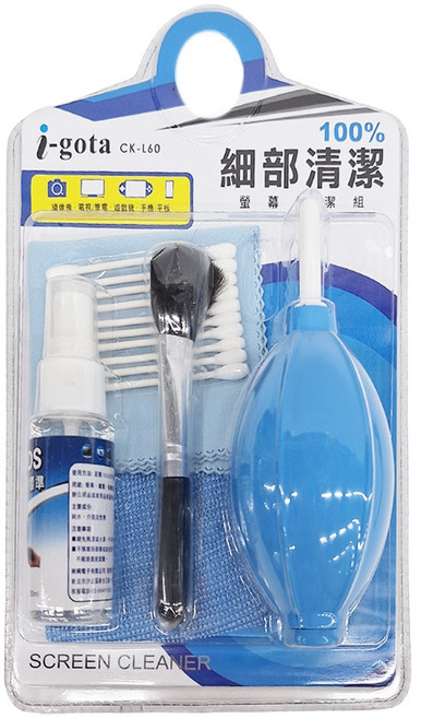 i-gota 愛購它 6合1螢幕清潔組 CK-L60, 藍色, 1組