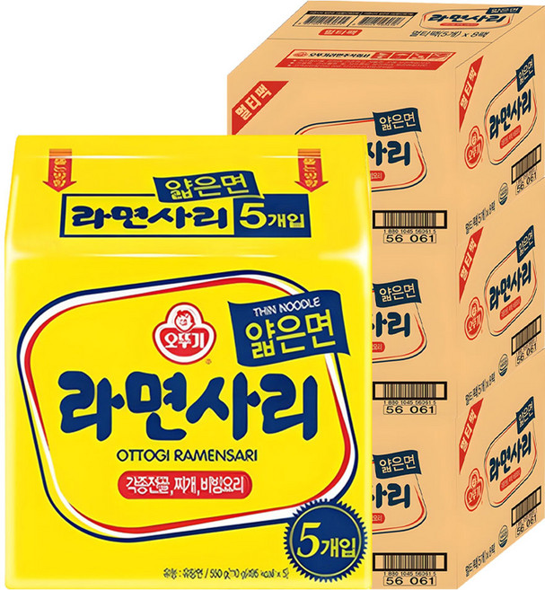 오뚜기 라면사리 얇은면 110g, 120개