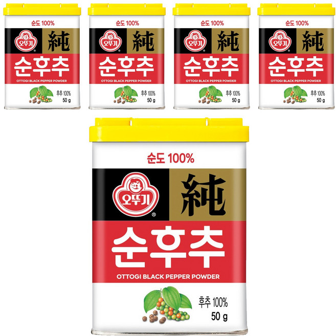 오뚜기 순후추, 50g, 5개