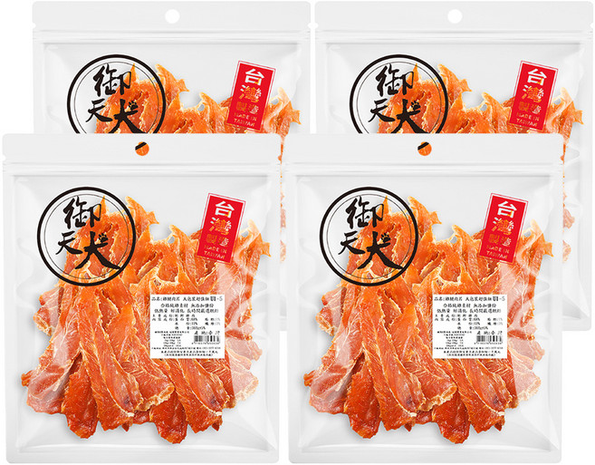 御天犬 犬零食, 4包, 350g, 雞腿肉片