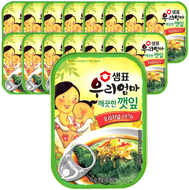 Sempio 膳府 芝麻葉罐頭 原味, 70g, 16罐