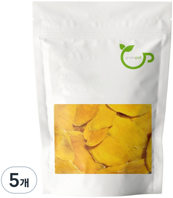 건조 망고 슬라이스, 200g, 5개