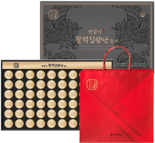 한삼인 활력침향단 골드 60환 + 쇼핑백, 225g, 1개