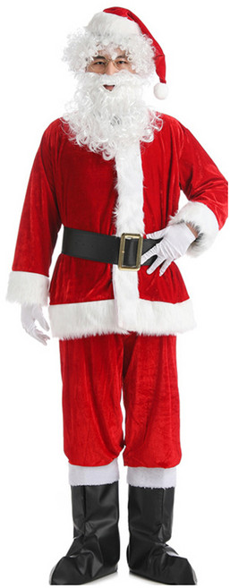 엘쏘 남성 산타복 7종세트 자켓 + 바지 + 모자 + 벨트 + 수염 + 장화 + 장갑 세트