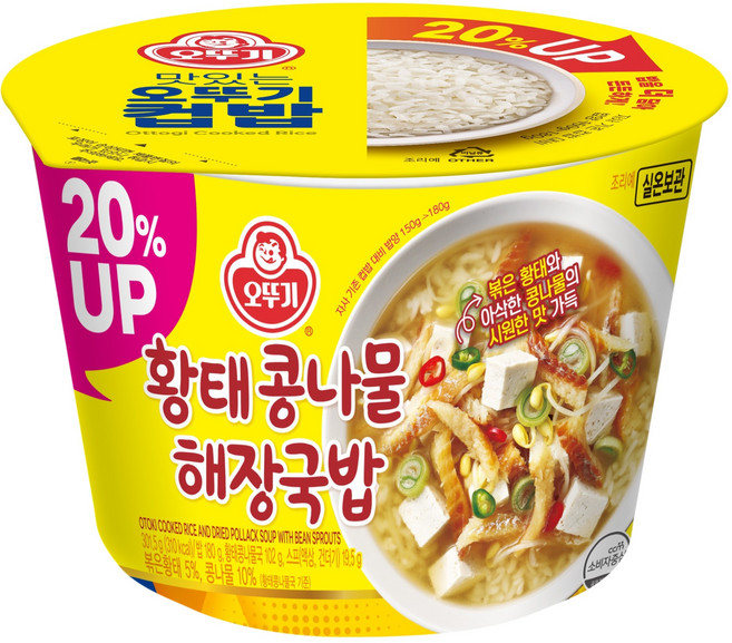 오뚜기 맛있는 컵밥 황태 콩나물해장국밥, 301.5g, 1개