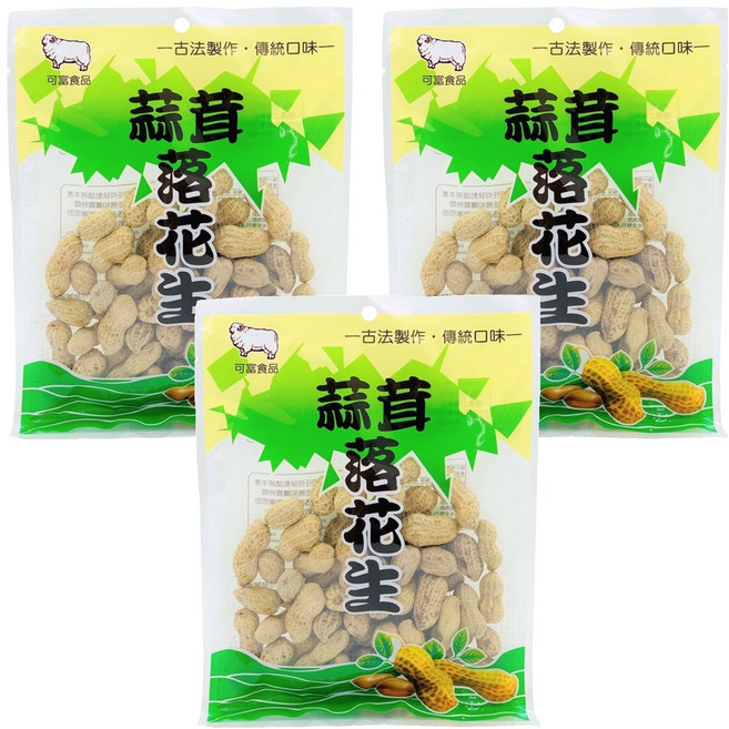 可富 蒜茸落花生, 100g, 3包