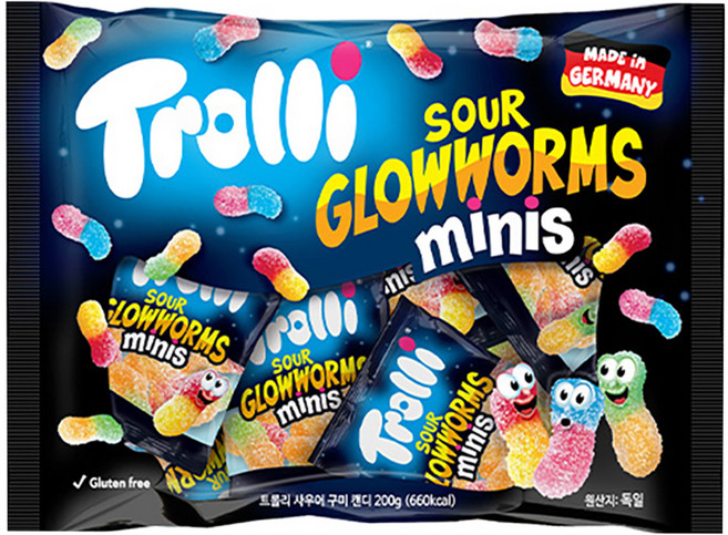 트롤리 사우어 구미 캔디 미니스, 200g, 1개