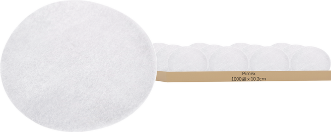 Pimex 圓形高級蒸籠紙 無孔, 10.2cm, 1000張, 1包