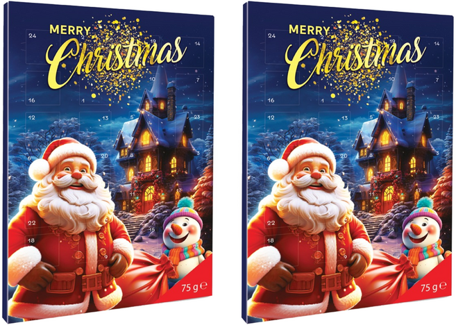 바론초콜릿 어드밴트 캘린더 산타클로스, 2개, 75g