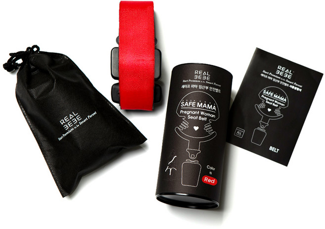 리얼베베 세이프마마 임산부 안전벨트, 레드, 1개