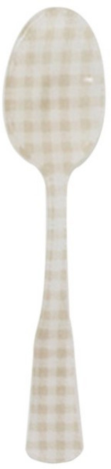 사브르 챰 깅엄체크 티스푼, 베이지, 1개