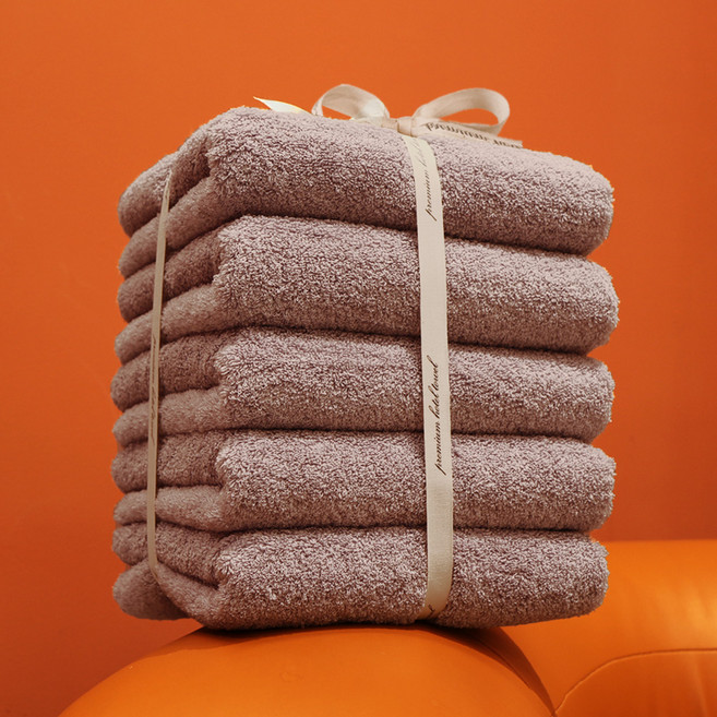 코튼클라우드 먼지없는 수피마 호텔 수건 고중량 테누아 타올 200g 40수 면사, 헤이즈그레이, 5개