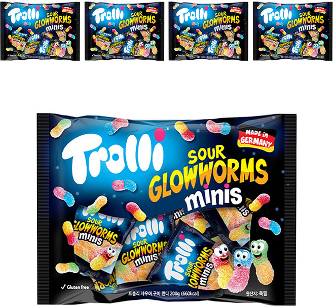 Trolli 酸扁桃軟糖 迷你, 5個, 200g