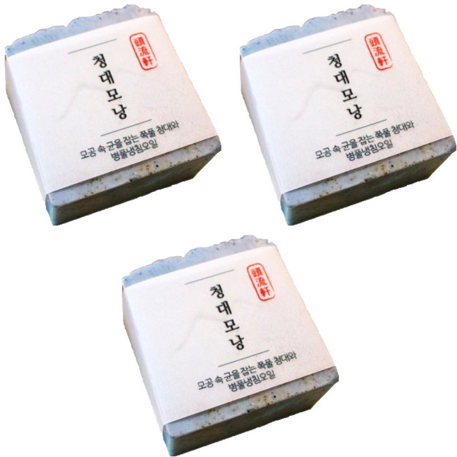 두류헌 청대모낭 클렌징비누, 80g, 3개