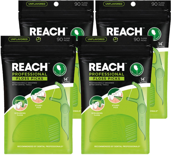 리치 도끼형 치실 무향, 4개, 90개입