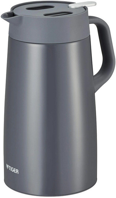TIGER 虎牌 北歐風提倒型不銹鋼真空保溫熱水瓶 PWO-A160, 暗灰色, 1.6L, 1個