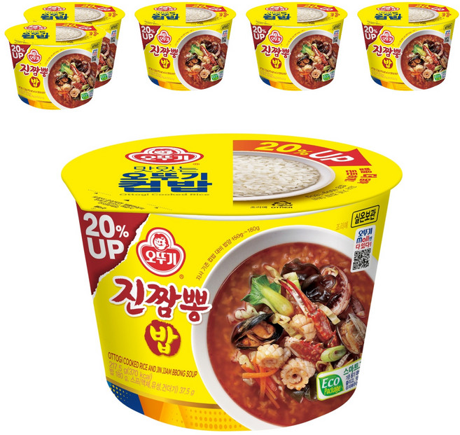 오뚜기 컵밥 진짬뽕밥, 217.5g, 6개