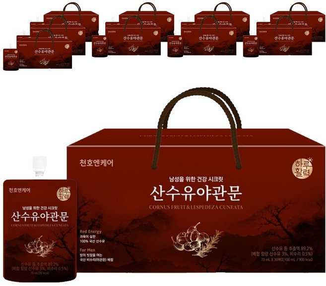 하루활력 남성을 위한 건강 시크릿 산수유야관문, 2.1L, 10개