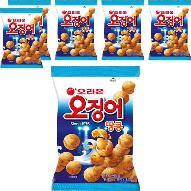 오리온 오징어 땅콩, 98g, 6개