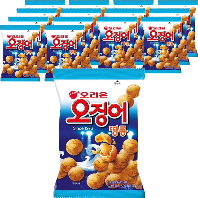 오리온 오징어 땅콩, 98g, 15개