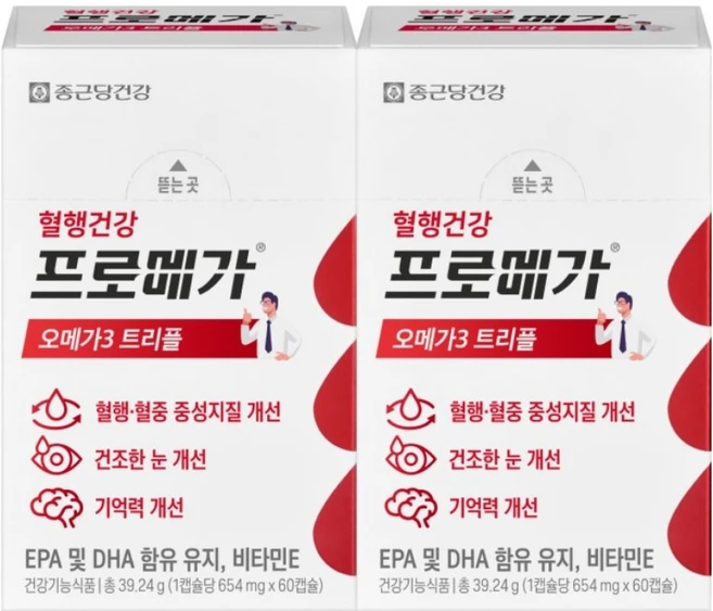 종근당건강 프로메가 오메가3 트리플, 60정, 2개 - 쿠팡
