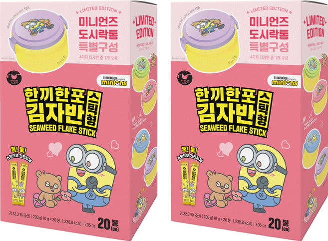 만전김 한끼한포 스틱형 김자반 20p, 200g, 2개