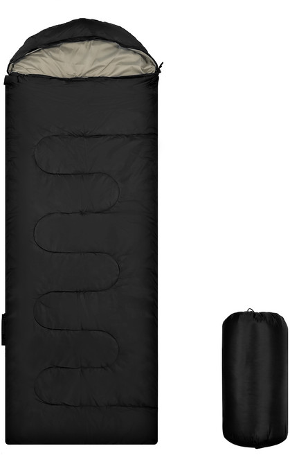 코멧 머미형 침낭 210 x 75cm 1000g, 블랙, 1개