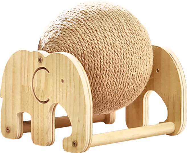 吉象 貓抓球 劍麻編織 貓咪狗狗寵物通用, 1個