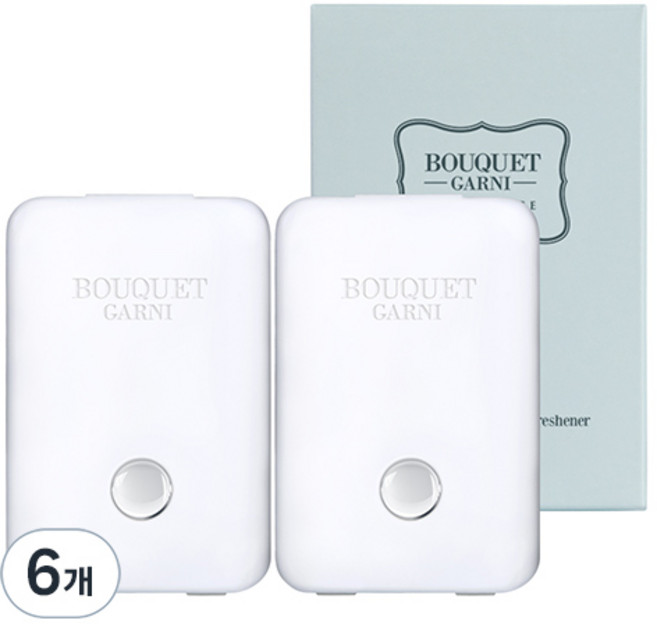 부케가르니 화장실 퍼퓸 탈취제 소프트코튼 본품, 8ml, 6개