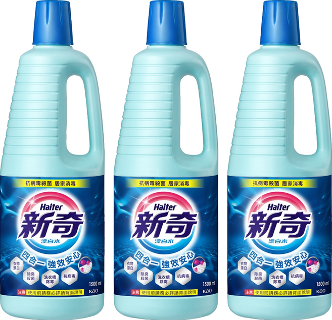 Haiter 新奇 台灣公司貨 漂白水, 1.5L, 1入, 3瓶