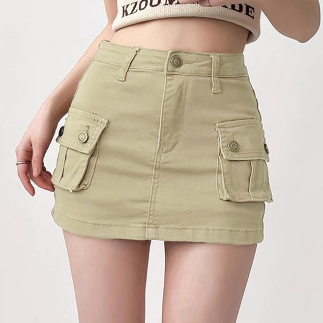 메이첼 아메리칸 하이웨스트 미니 스커트 팬츠 10274