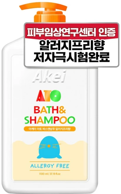 아케이 아토 바스앤샴푸 알러지프리향, 1.1L, 1개 - 쿠팡