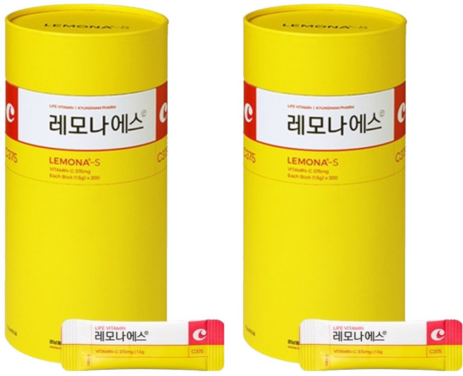 Lemona 萊蒙娜 維他命C粉隨身包, 200冊, 300g, 2個